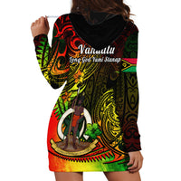 Polynesian Pride Vanuatu Hoodie Dress Reggae Polynesia Long God Yumi Stanap LT14 - Polynesian Pride
