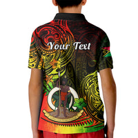 Personalised Vanuatu Kid Polo Shirt Reggae Polynesia Long God Yumi Stanap LT14 - Polynesian Pride