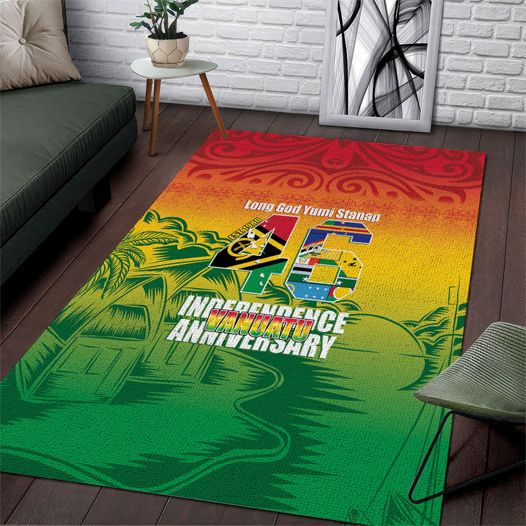 Vanuatu Indipendens Dei Area Rug Yumi 46th Independence Anniversary LT14 Reggae - Polynesian Pride