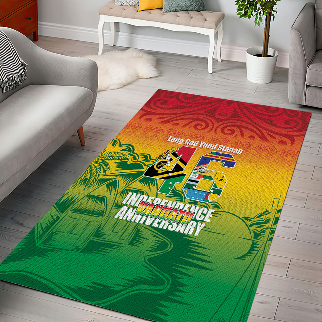Vanuatu Indipendens Dei Area Rug Yumi 46th Independence Anniversary LT14 - Polynesian Pride