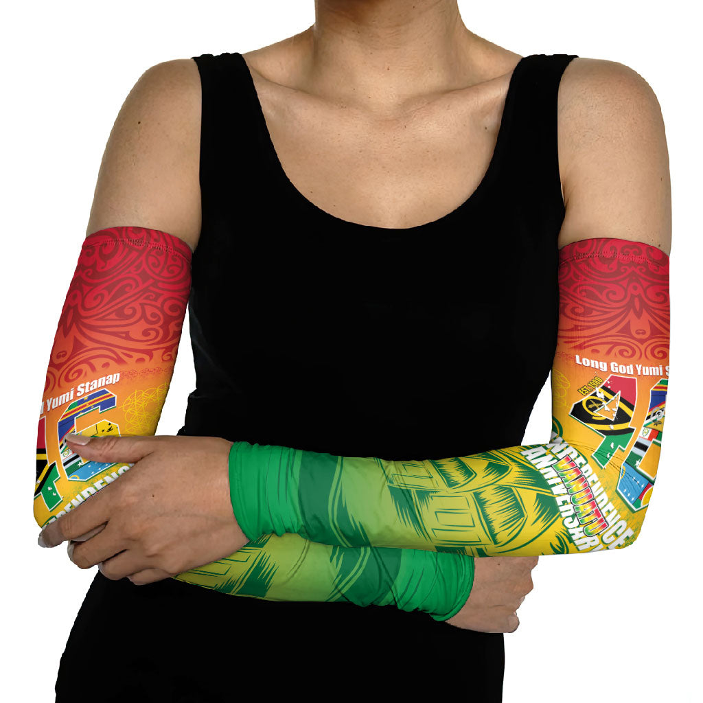 Vanuatu Indipendens Dei Arm Sleeves Yumi 46th Independence Anniversary LT14 - Polynesian Pride