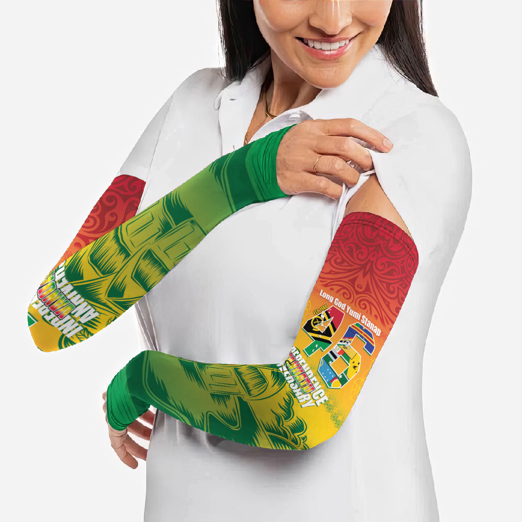 Vanuatu Indipendens Dei Arm Sleeves Yumi 46th Independence Anniversary LT14 - Polynesian Pride