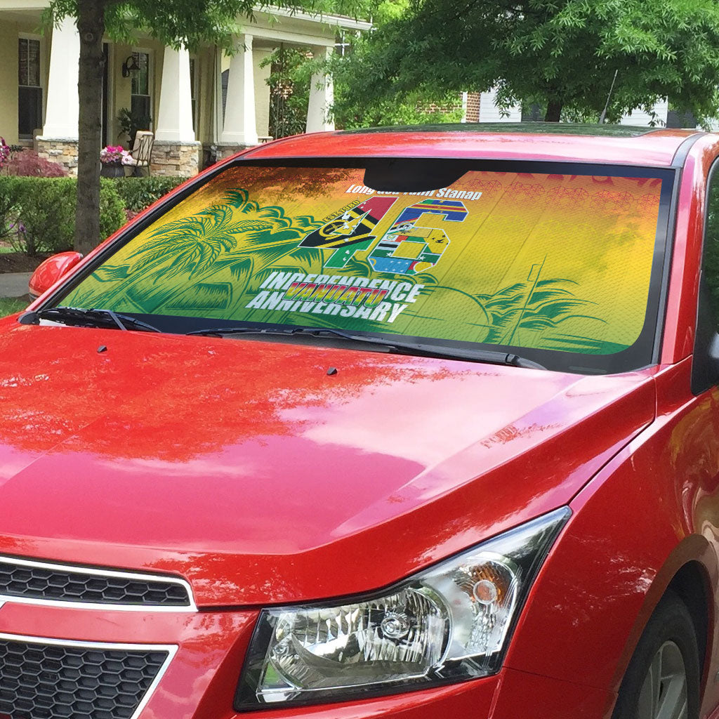 Vanuatu Indipendens Dei Auto Sun Shade Yumi 46th Independence Anniversary LT14 - Polynesian Pride