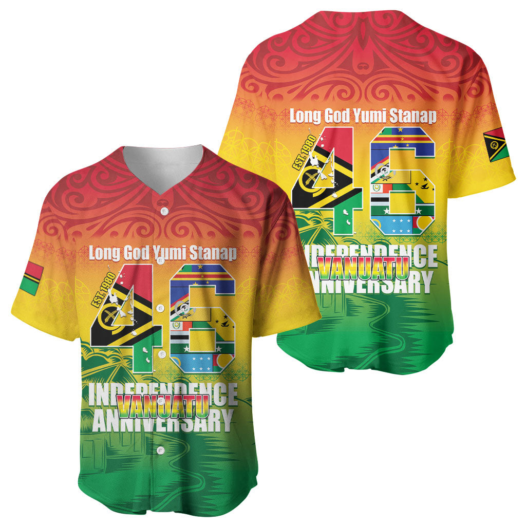 Vanuatu Indipendens Dei Baseball Jersey Yumi 46th Independence Anniversary LT14 - Polynesian Pride