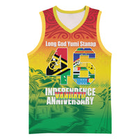 Vanuatu Indipendens Dei Basketball Jersey Yumi 46th Independence Anniversary LT14 Unisex Reggae - Polynesian Pride