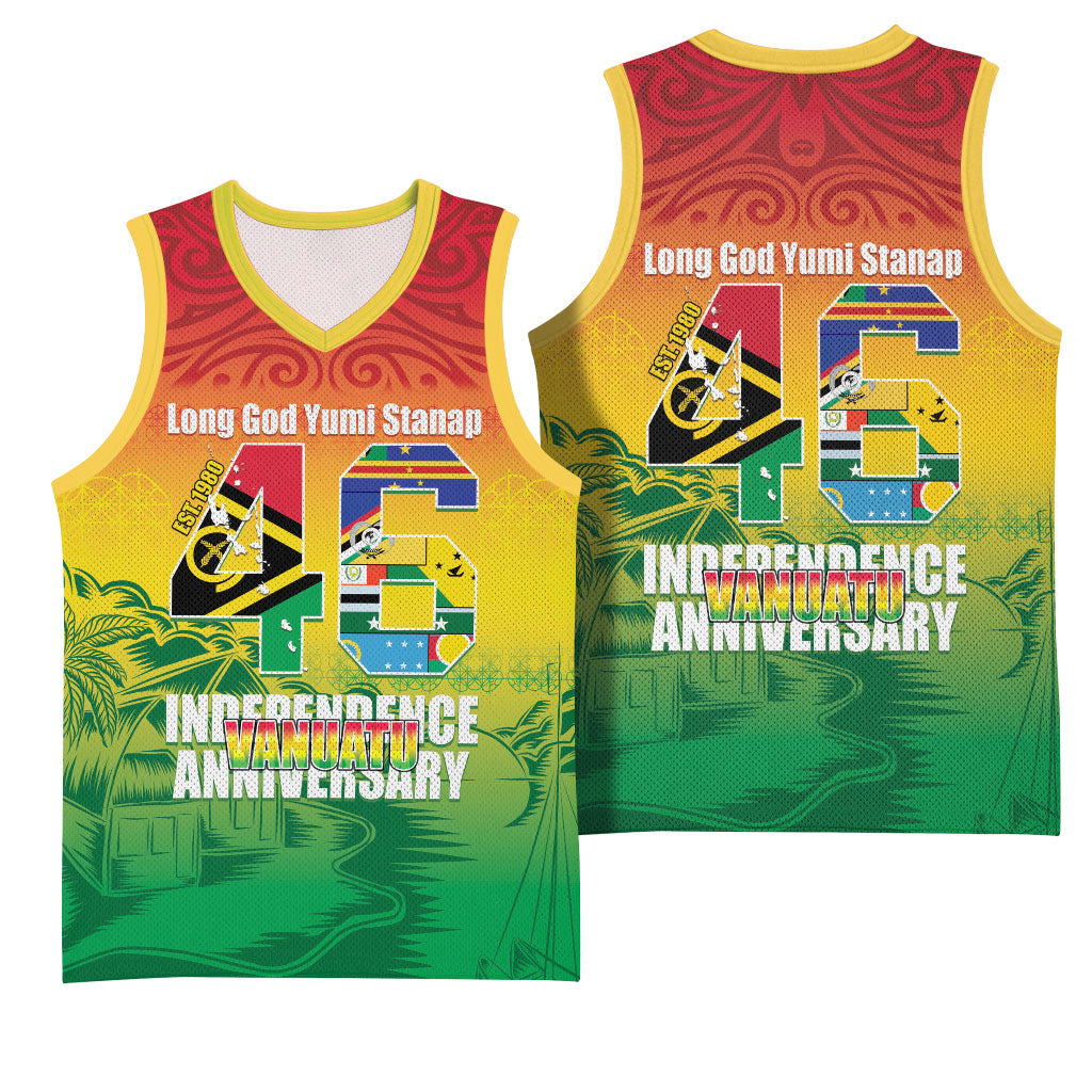 Vanuatu Indipendens Dei Basketball Jersey Yumi 46th Independence Anniversary LT14 - Polynesian Pride