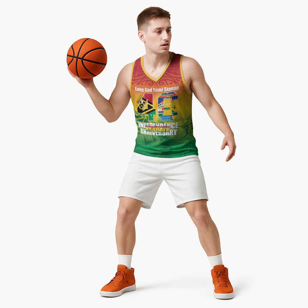 Vanuatu Indipendens Dei Basketball Jersey Yumi 46th Independence Anniversary LT14 - Polynesian Pride