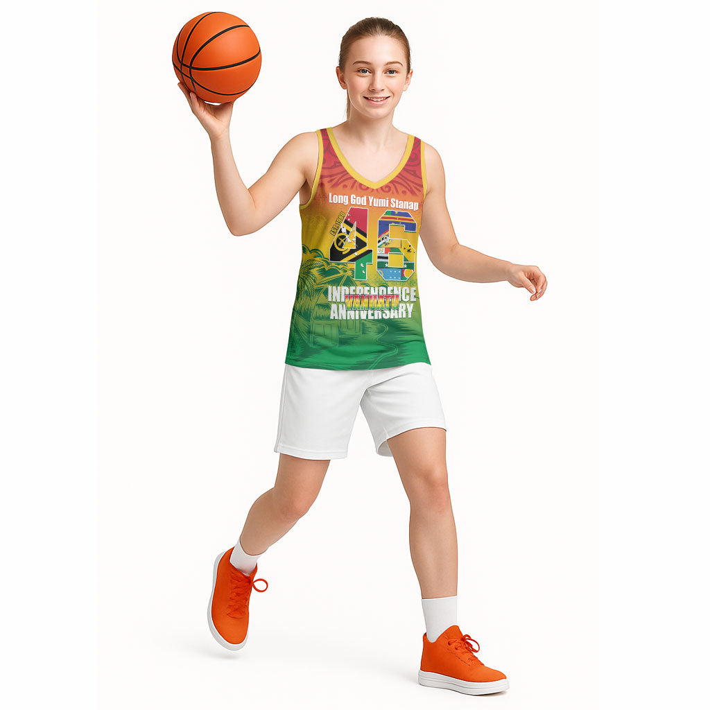 Vanuatu Indipendens Dei Basketball Jersey Yumi 46th Independence Anniversary LT14 - Polynesian Pride