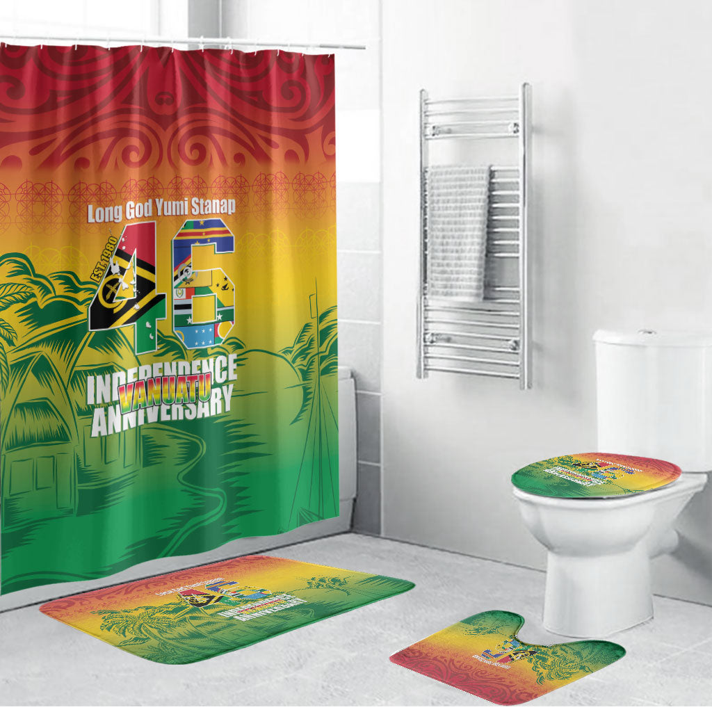 Vanuatu Indipendens Dei Bathroom Set Yumi 46th Independence Anniversary LT14 Bathroom Set (4 pcs) Reggae - Polynesian Pride
