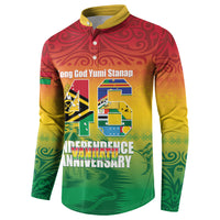 Vanuatu Indipendens Dei Button Sweatshirt Yumi 46th Independence Anniversary LT14 - Polynesian Pride