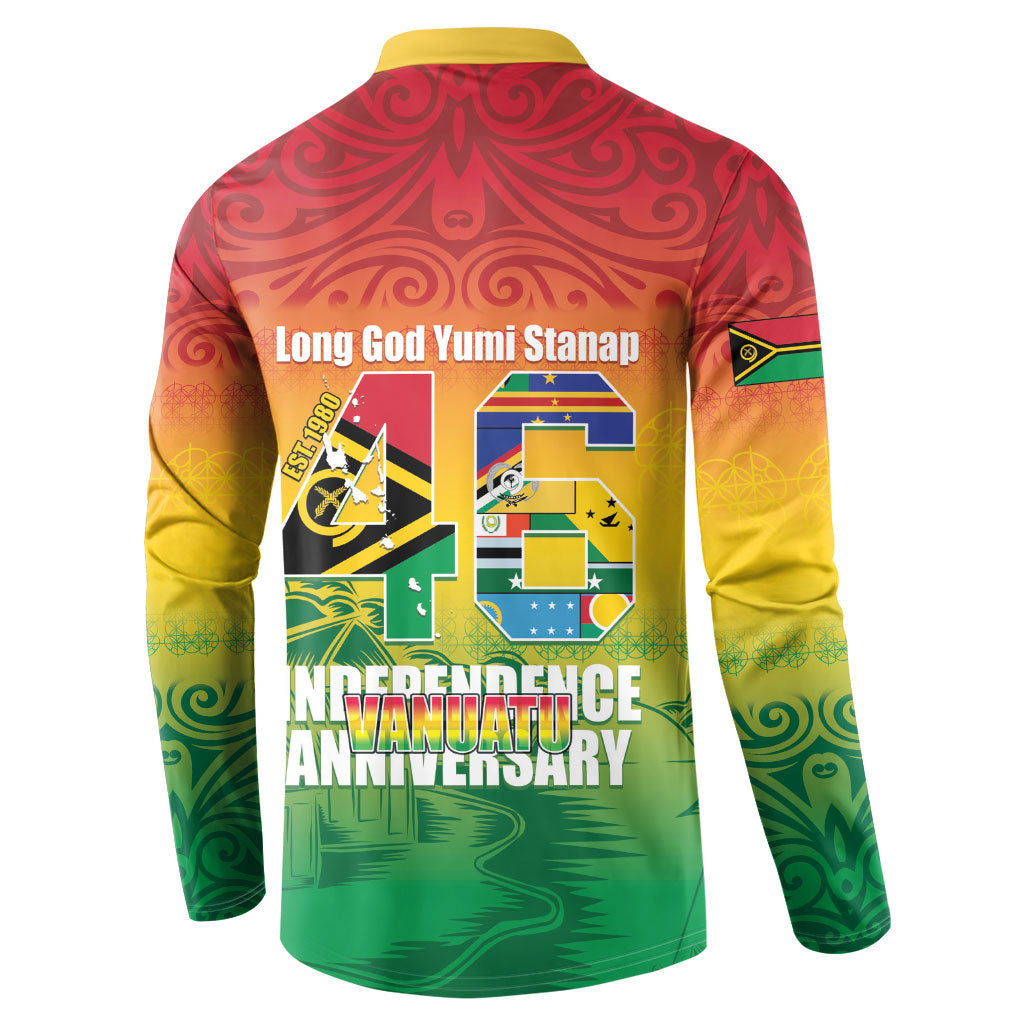 Vanuatu Indipendens Dei Button Sweatshirt Yumi 46th Independence Anniversary LT14 - Polynesian Pride
