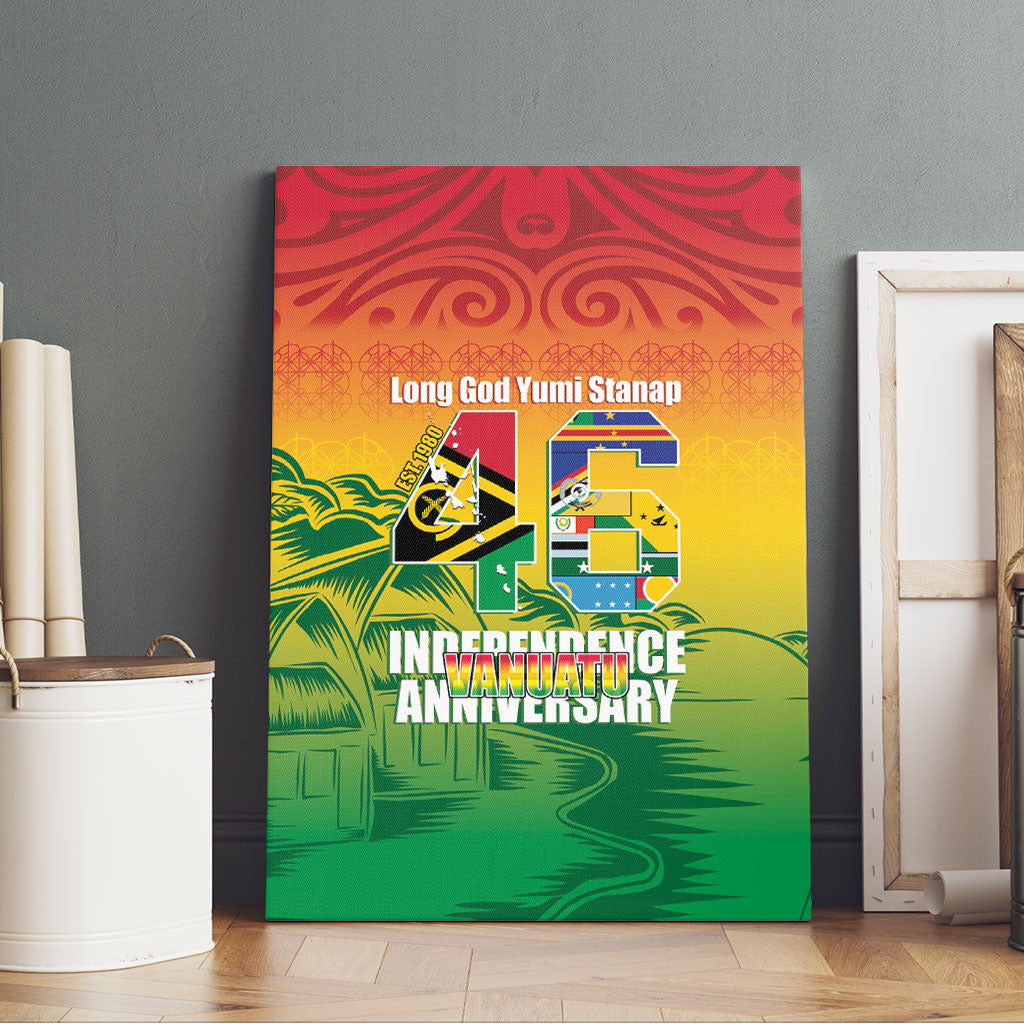 Vanuatu Indipendens Dei Canvas Wall Art Yumi 46th Independence Anniversary LT14 - Polynesian Pride
