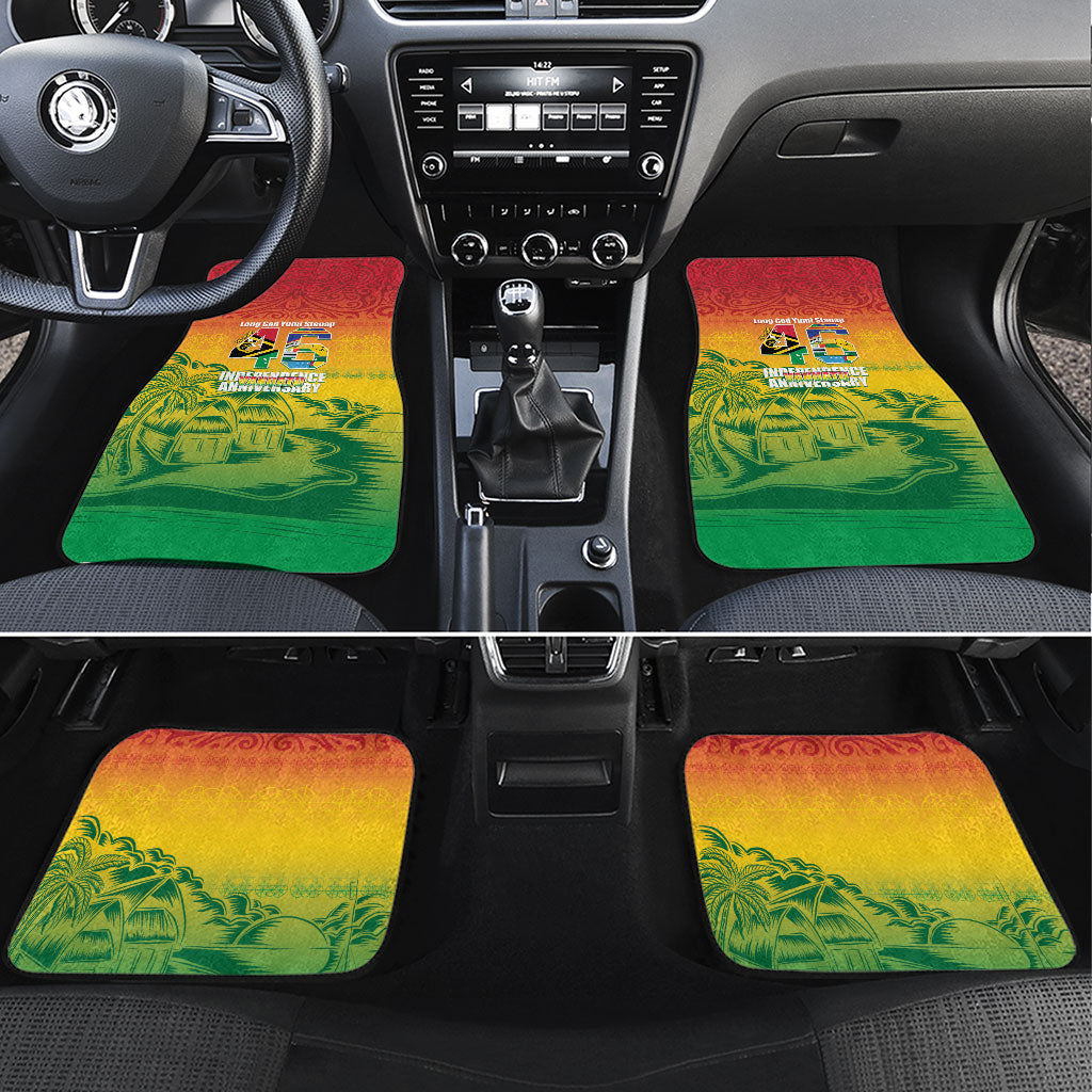 Vanuatu Indipendens Dei Car Mats Yumi 46th Independence Anniversary LT14 Set 4pcs Reggae - Polynesian Pride