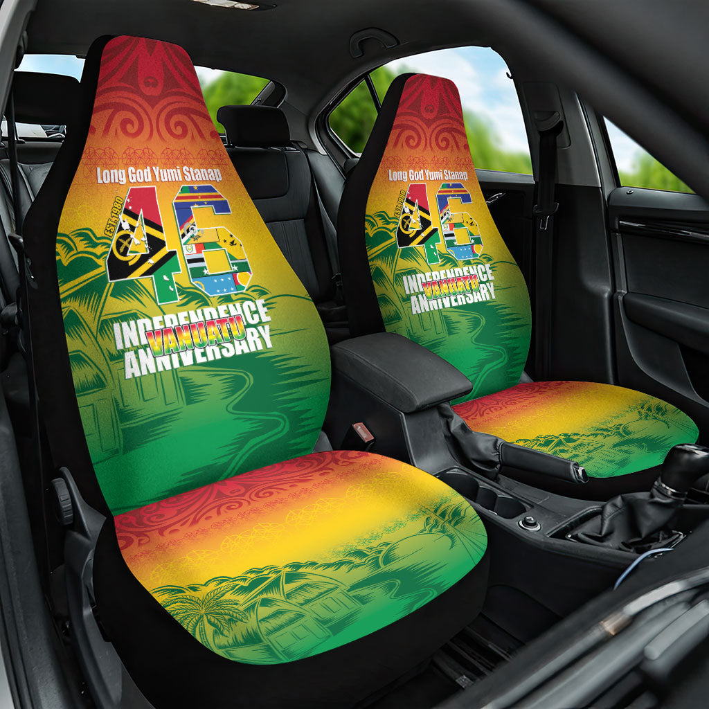 Vanuatu Indipendens Dei Car Seat Cover Yumi 46th Independence Anniversary LT14 One Size Reggae - Polynesian Pride