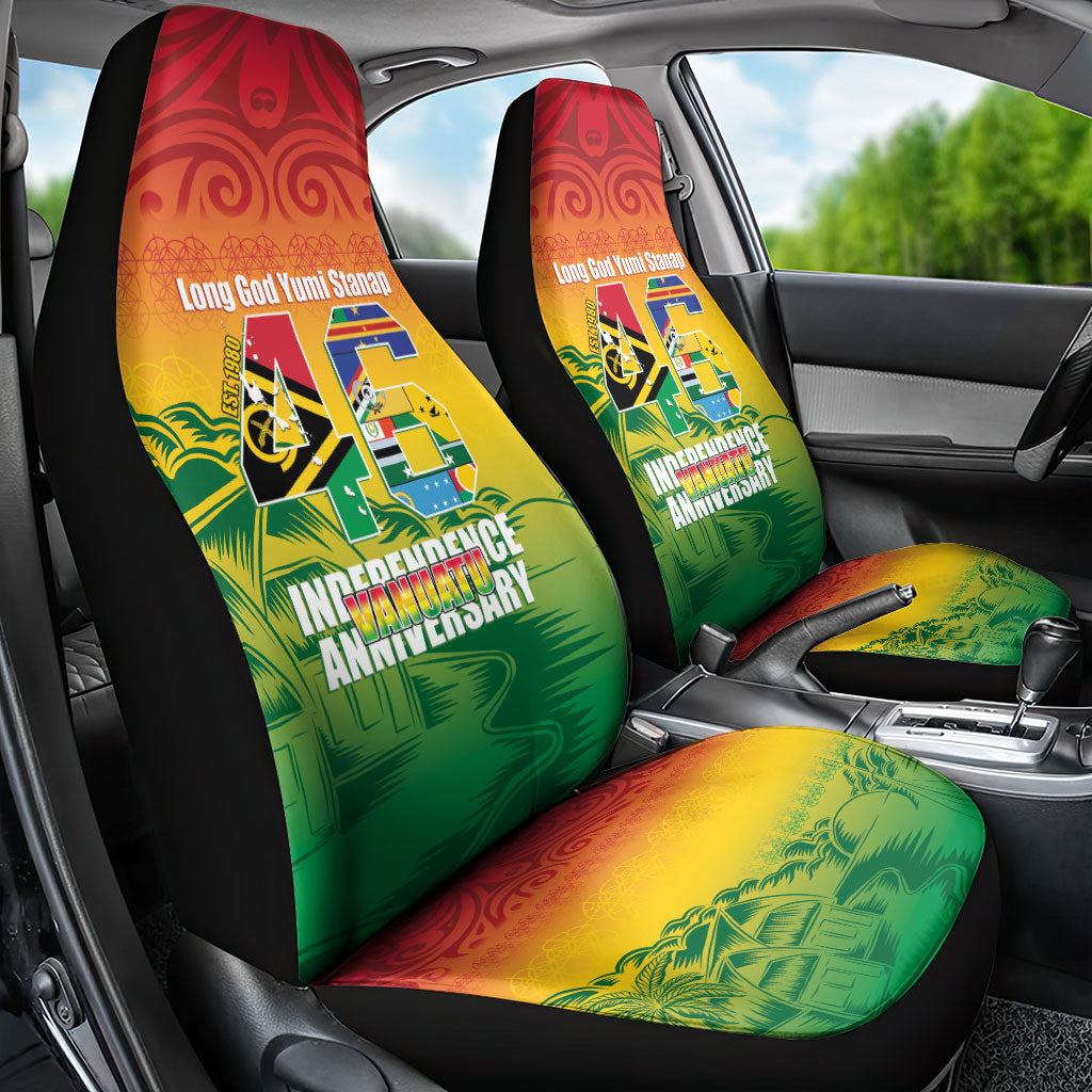 Vanuatu Indipendens Dei Car Seat Cover Yumi 46th Independence Anniversary LT14 - Polynesian Pride