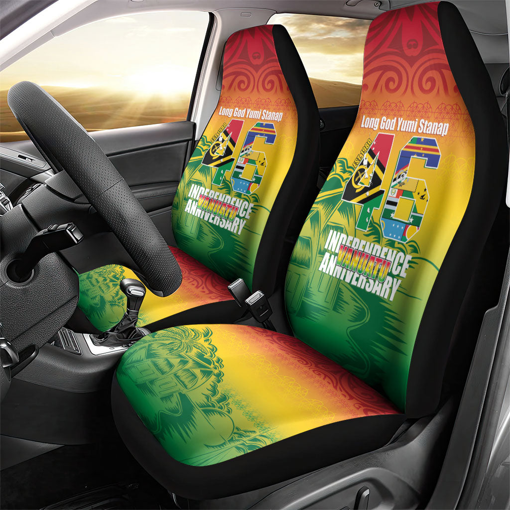 Vanuatu Indipendens Dei Car Seat Cover Yumi 46th Independence Anniversary LT14 - Polynesian Pride