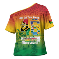 Vanuatu Indipendens Dei Cross Shoulder Shirt Yumi 46th Independence Anniversary LT14 - Polynesian Pride