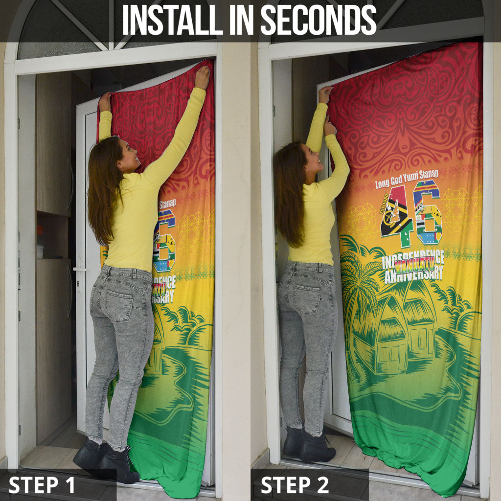Vanuatu Indipendens Dei Door Cover Yumi 46th Independence Anniversary LT14 - Polynesian Pride