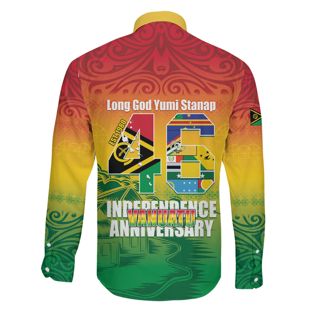 Vanuatu Indipendens Dei Family Matching Off The Shoulder Long Sleeve Dress and Hawaiian Shirt Yumi 46th Independence Anniversary