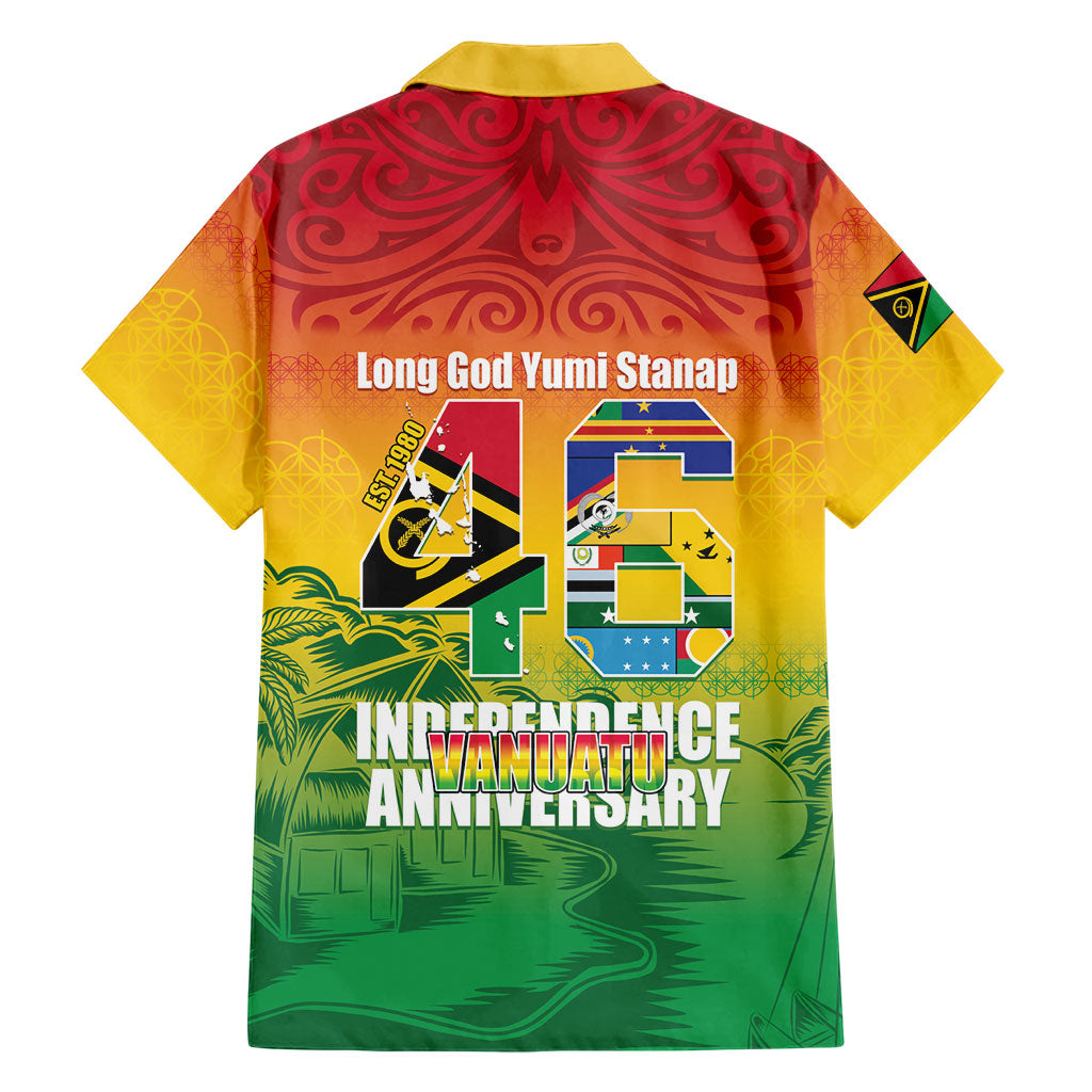 Vanuatu Indipendens Dei Family Matching Off Shoulder Maxi Dress and Hawaiian Shirt Yumi 46th Independence Anniversary