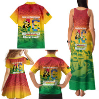 Vanuatu Indipendens Dei Family Matching Tank Maxi Dress and Hawaiian Shirt Yumi 46th Independence Anniversary