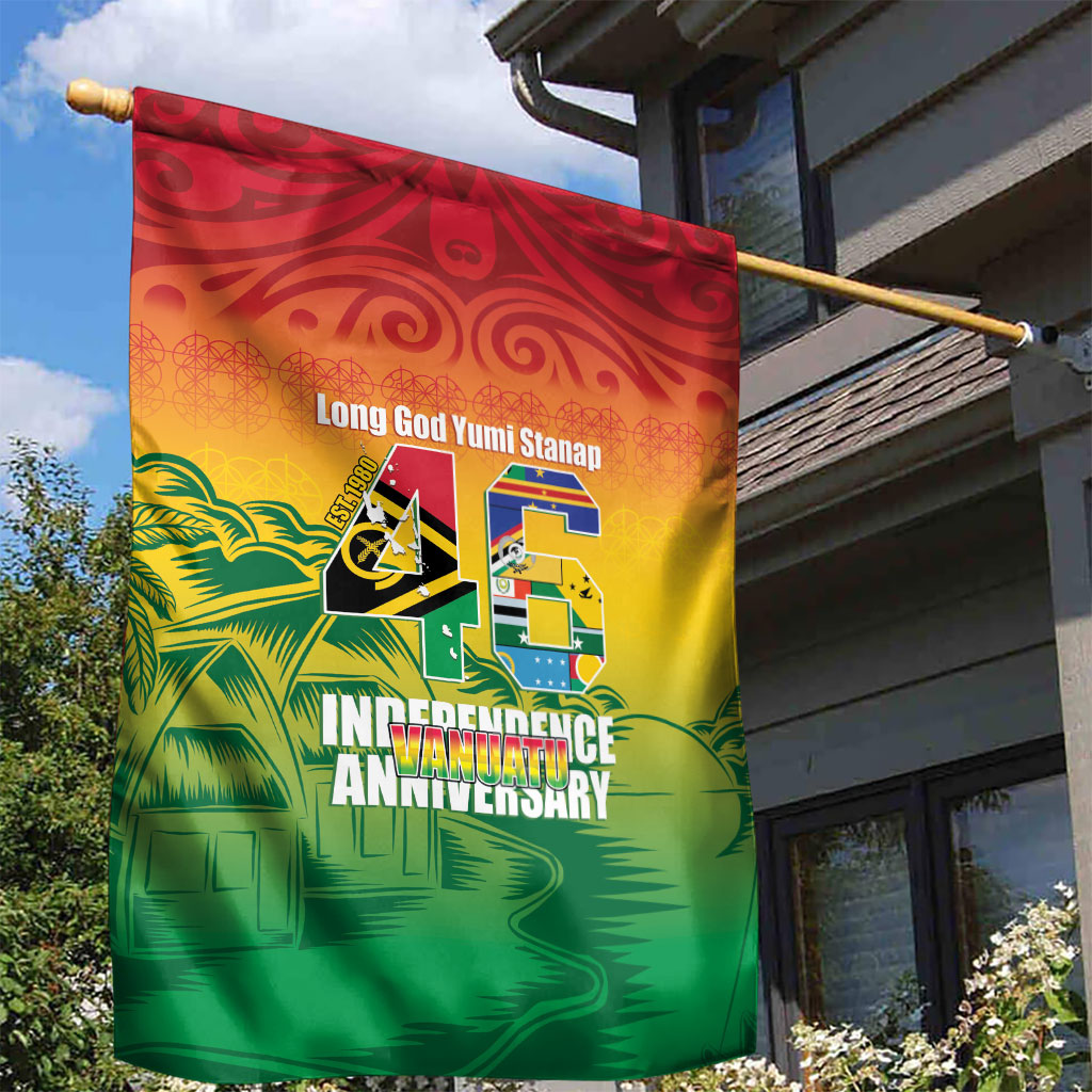 Vanuatu Indipendens Dei Garden Flag Yumi 46th Independence Anniversary LT14 - Polynesian Pride