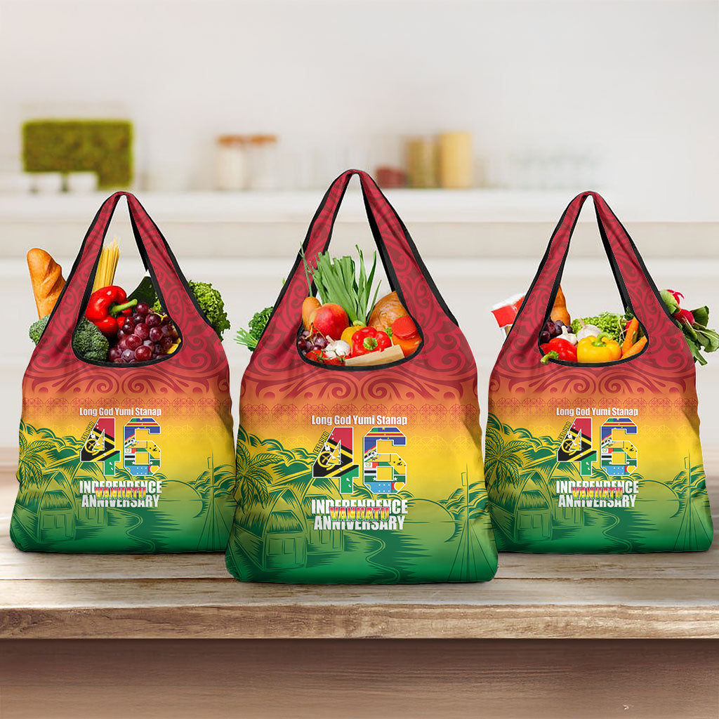 Vanuatu Indipendens Dei Grocery Bag Yumi 46th Independence Anniversary LT14 3-pack One Size Reggae - Polynesian Pride