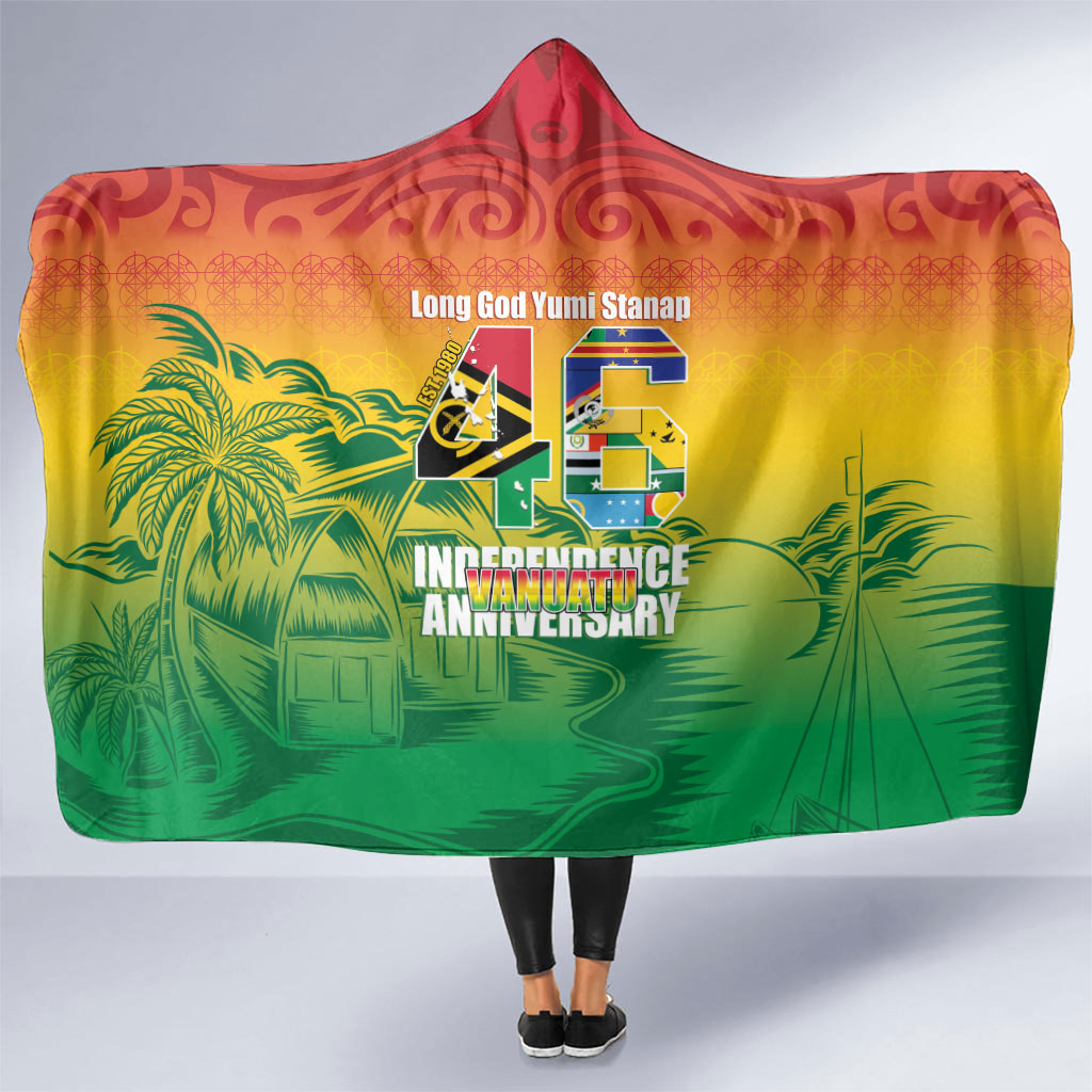 Vanuatu Indipendens Dei Hooded Blanket Yumi 46th Independence Anniversary LT14 One Size Reggae - Polynesian Pride