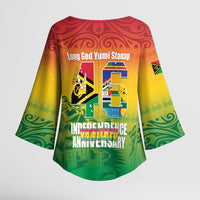 Vanuatu Indipendens Dei Kimono Sleeve Blouse Yumi 46th Independence Anniversary LT14 - Polynesian Pride