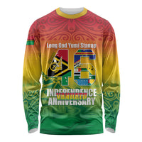Vanuatu Indipendens Dei Long Sleeve Shirt Yumi 46th Independence Anniversary LT14 Unisex Reggae - Polynesian Pride