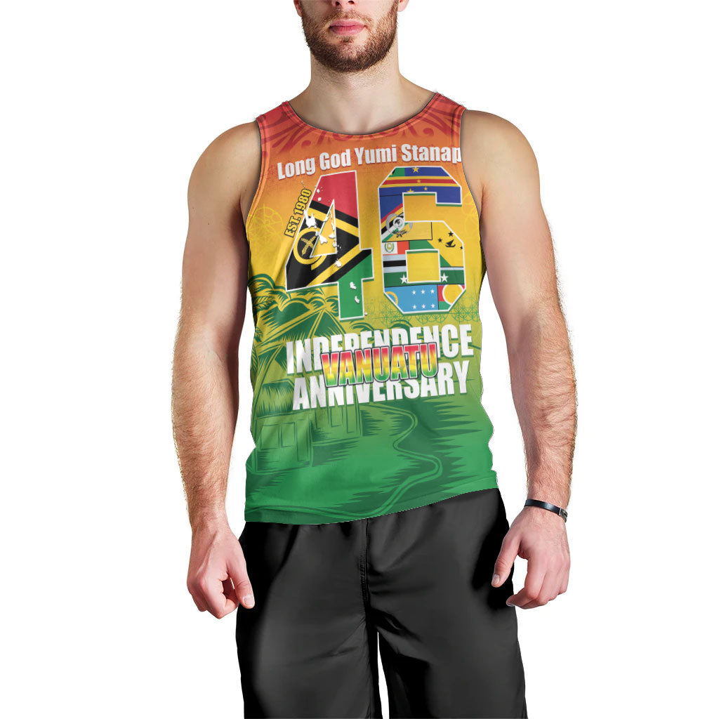 Vanuatu Indipendens Dei Men Tank Top Yumi 46th Independence Anniversary LT14 - Polynesian Pride