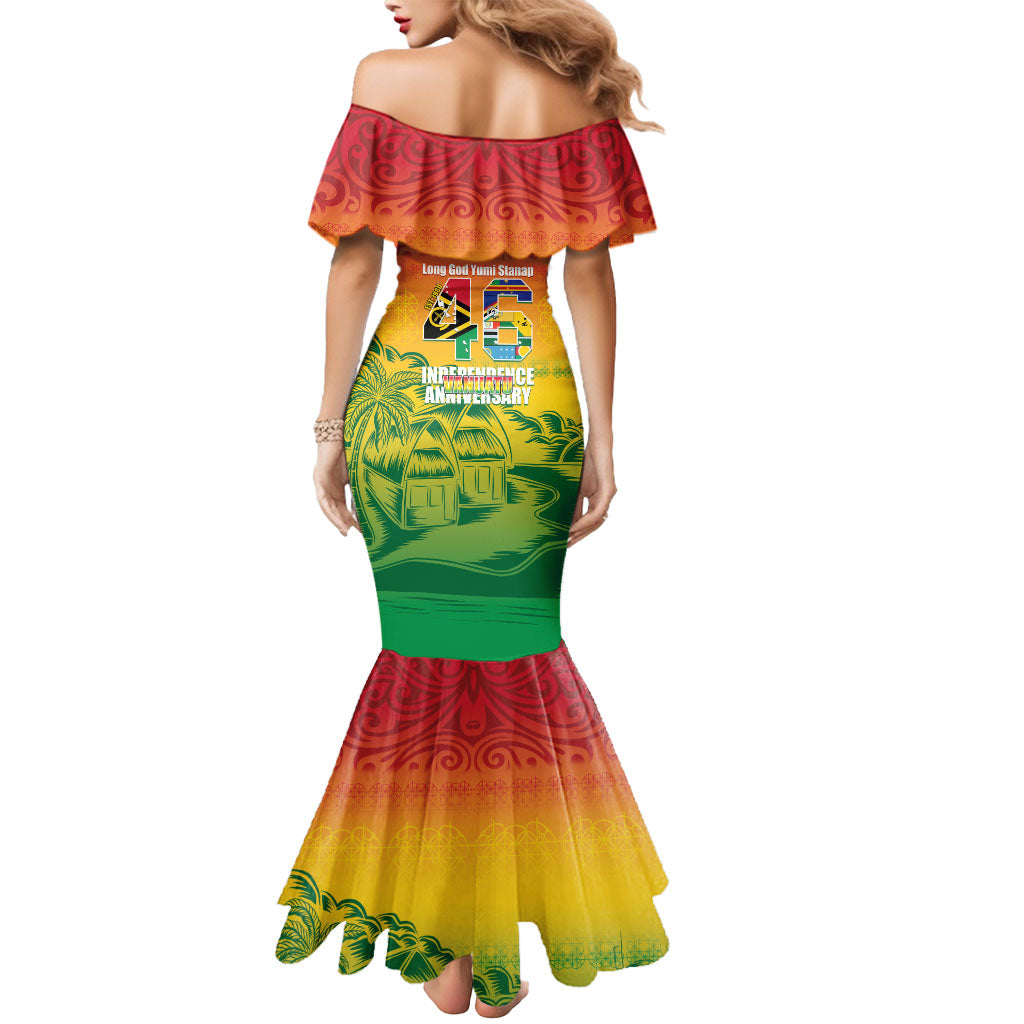 Vanuatu Indipendens Dei Mermaid Dress Yumi 46th Independence Anniversary LT14 - Polynesian Pride