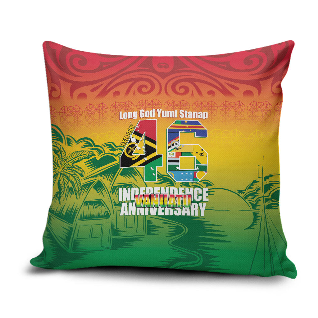 Vanuatu Indipendens Dei Pillow Cover Yumi 46th Independence Anniversary
