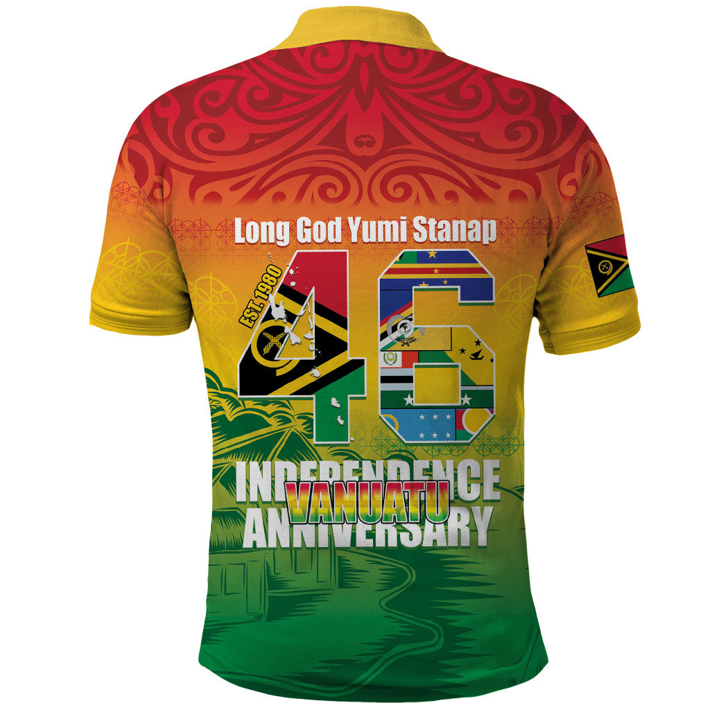 Vanuatu Indipendens Dei Polo Shirt Yumi 46th Independence Anniversary LT14 - Polynesian Pride