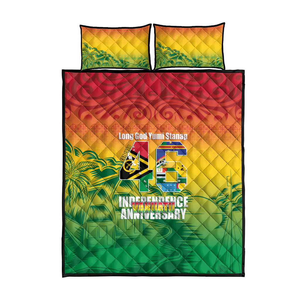 Vanuatu Indipendens Dei Quilt Bed Set Yumi 46th Independence Anniversary LT14 - Polynesian Pride