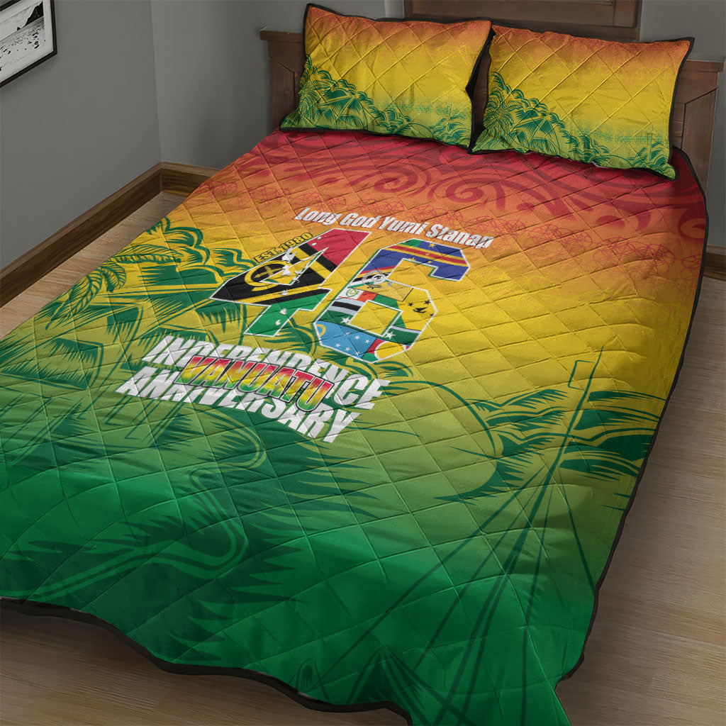 Vanuatu Indipendens Dei Quilt Bed Set Yumi 46th Independence Anniversary LT14 - Polynesian Pride