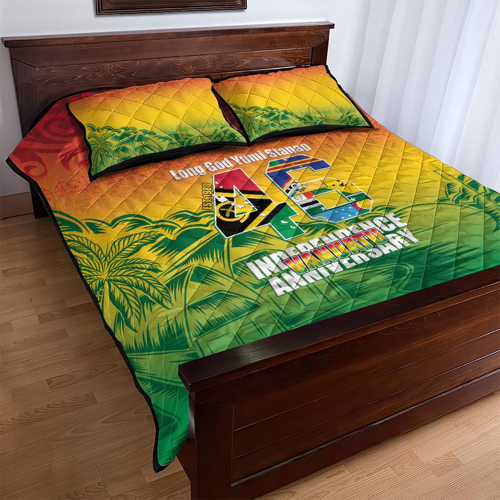 Vanuatu Indipendens Dei Quilt Bed Set Yumi 46th Independence Anniversary LT14 - Polynesian Pride