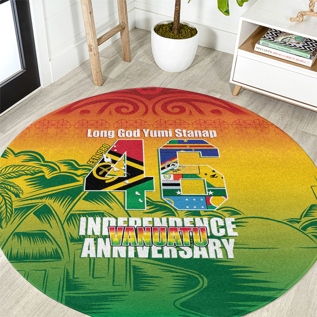 Vanuatu Indipendens Dei Round Carpet Yumi 46th Independence Anniversary LT14 Reggae - Polynesian Pride