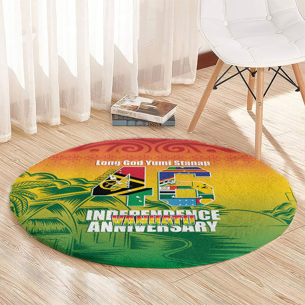 Vanuatu Indipendens Dei Round Carpet Yumi 46th Independence Anniversary LT14 - Polynesian Pride