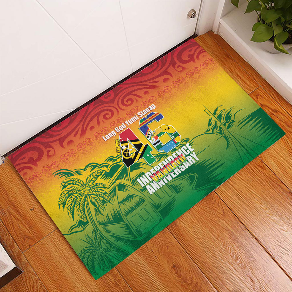 Vanuatu Indipendens Dei Rubber Doormat Yumi 46th Independence Anniversary LT14 - Polynesian Pride