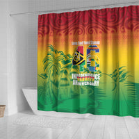 Vanuatu Indipendens Dei Shower Curtain Yumi 46th Independence Anniversary