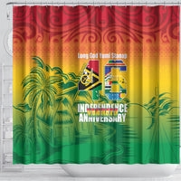 Vanuatu Indipendens Dei Shower Curtain Yumi 46th Independence Anniversary