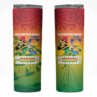 Vanuatu Indipendens Dei Skinny Tumbler Yumi 46th Independence Anniversary LT14 Reggae - Polynesian Pride