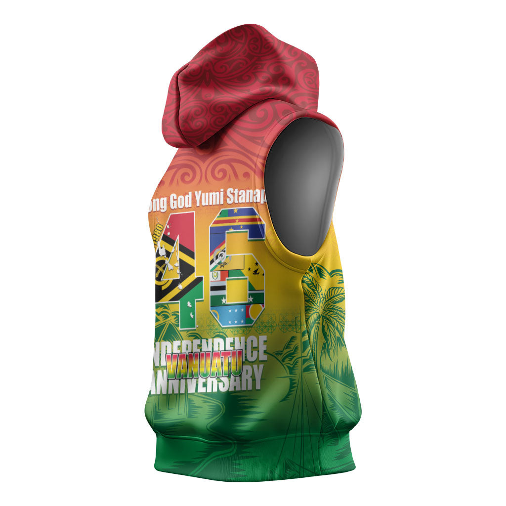 Vanuatu Indipendens Dei Sleeveless Hoodie Yumi 46th Independence Anniversary LT14 - Polynesian Pride