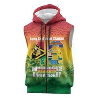 Vanuatu Indipendens Dei Sleeveless Zip Hoodie Yumi 46th Independence Anniversary LT14 Reggae - Polynesian Pride