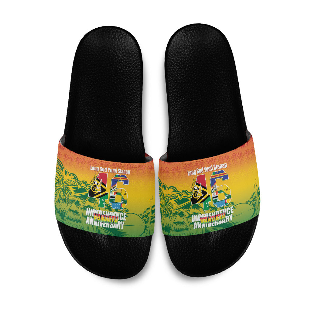 Vanuatu Indipendens Dei Slide Sandals Yumi 46th Independence Anniversary LT14 Reggae - Polynesian Pride