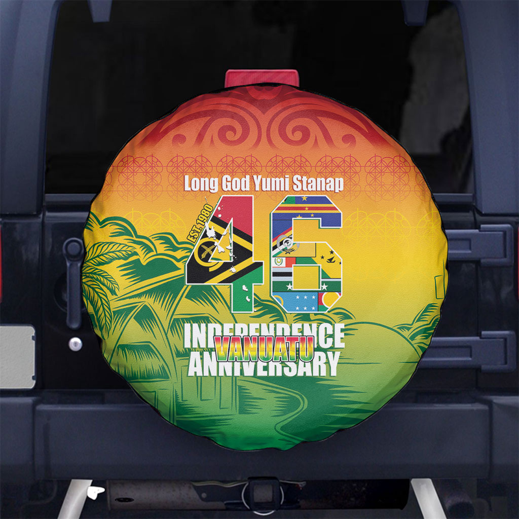Vanuatu Indipendens Dei Spare Tire Cover Yumi 46th Independence Anniversary