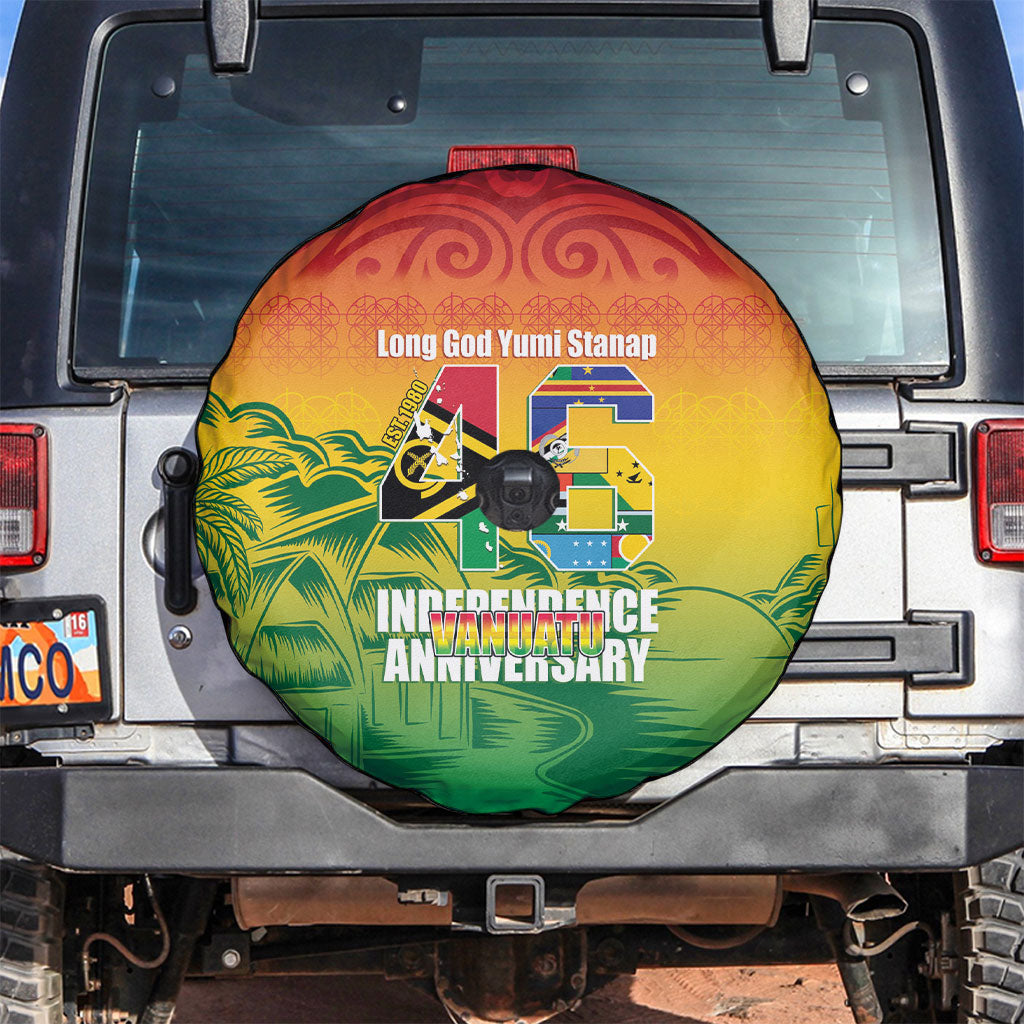 Vanuatu Indipendens Dei Spare Tire Cover Yumi 46th Independence Anniversary