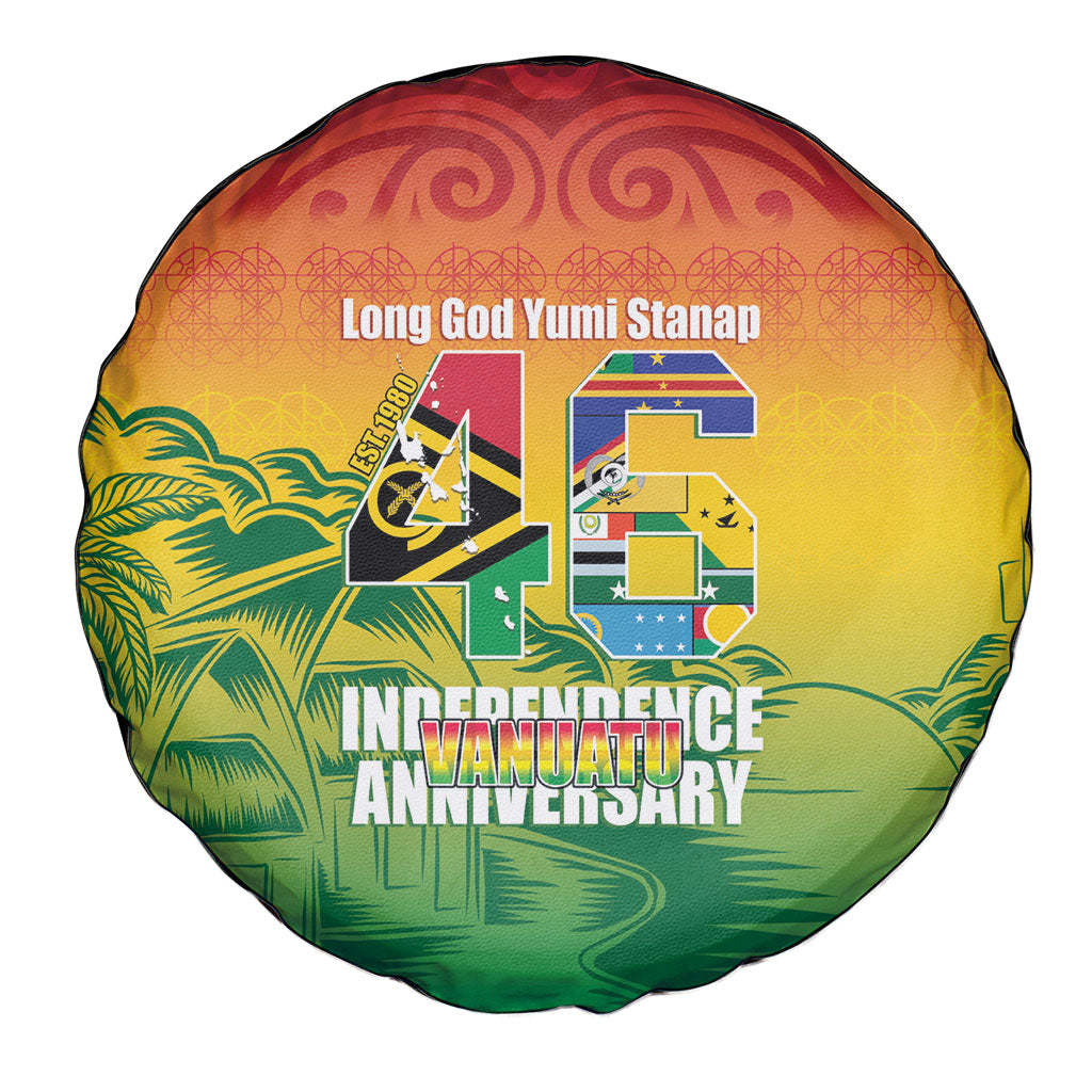 Vanuatu Indipendens Dei Spare Tire Cover Yumi 46th Independence Anniversary