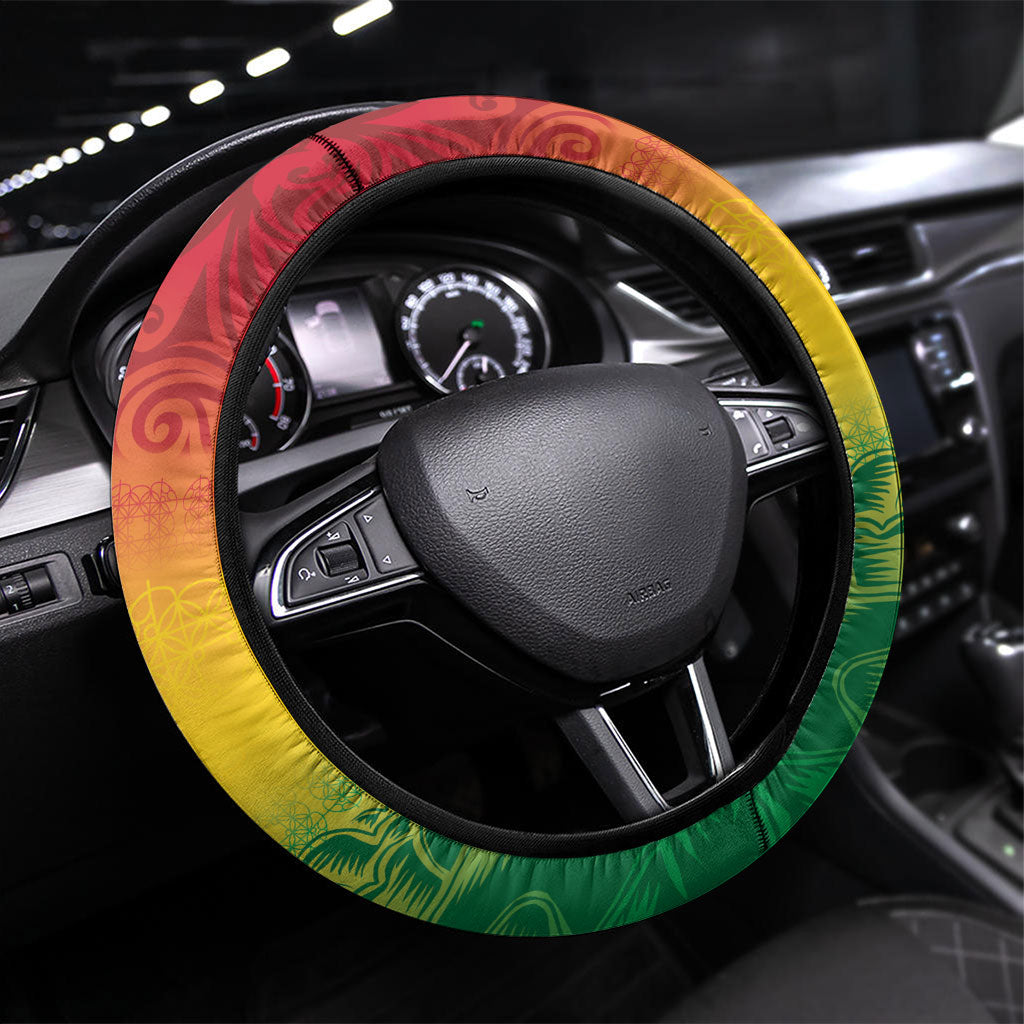 Vanuatu Indipendens Dei Steering Wheel Cover Yumi 46th Independence Anniversary LT14 Universal Fit Reggae - Polynesian Pride